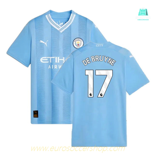 2023-2024 Man City Home Shirt (Kids) (DE BRUYNE 17)