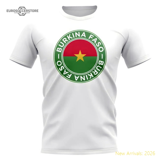 Burkina Faso Football Badge T-shirt (white) - Match Quality