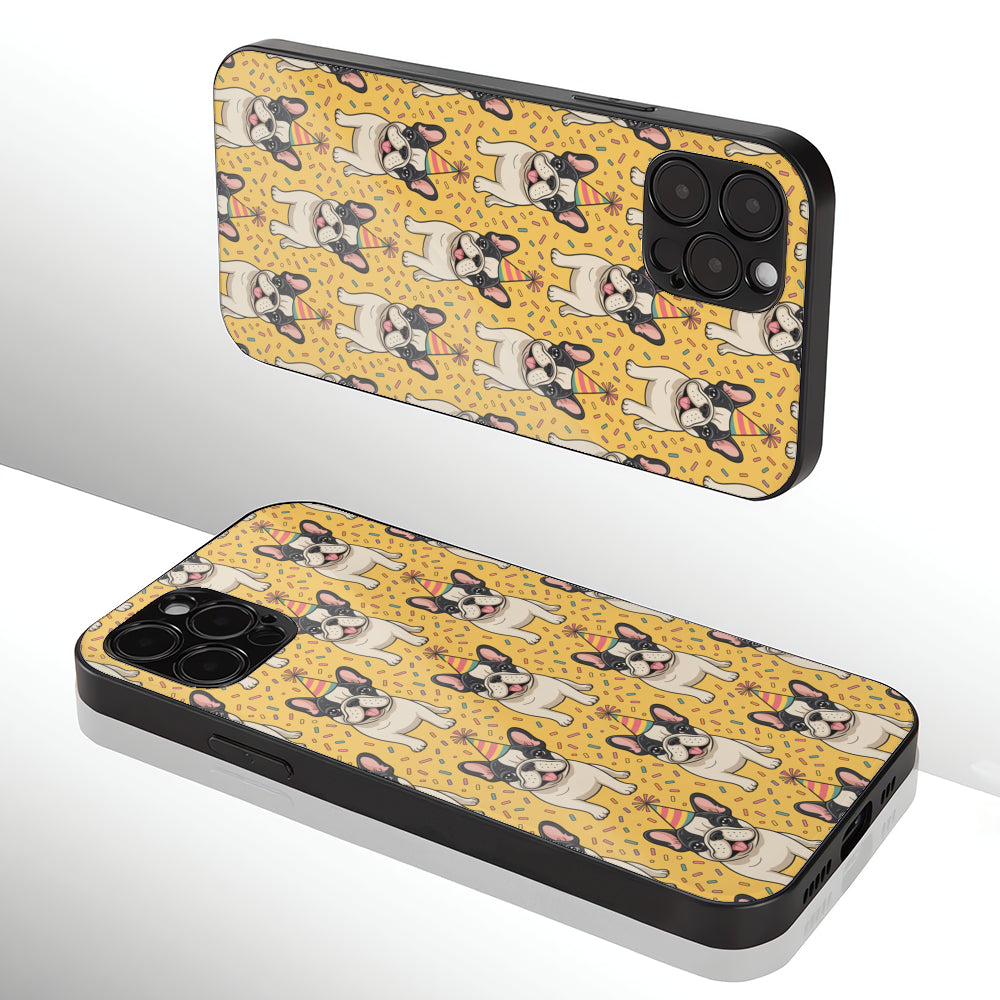 Lucky - Warm Iphone & Samsung Glass Case For Frenchie Pups