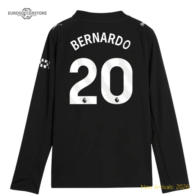 Authentic 2025-2026 Man City Long Sleeve Away Shirt (kids) (bernardo