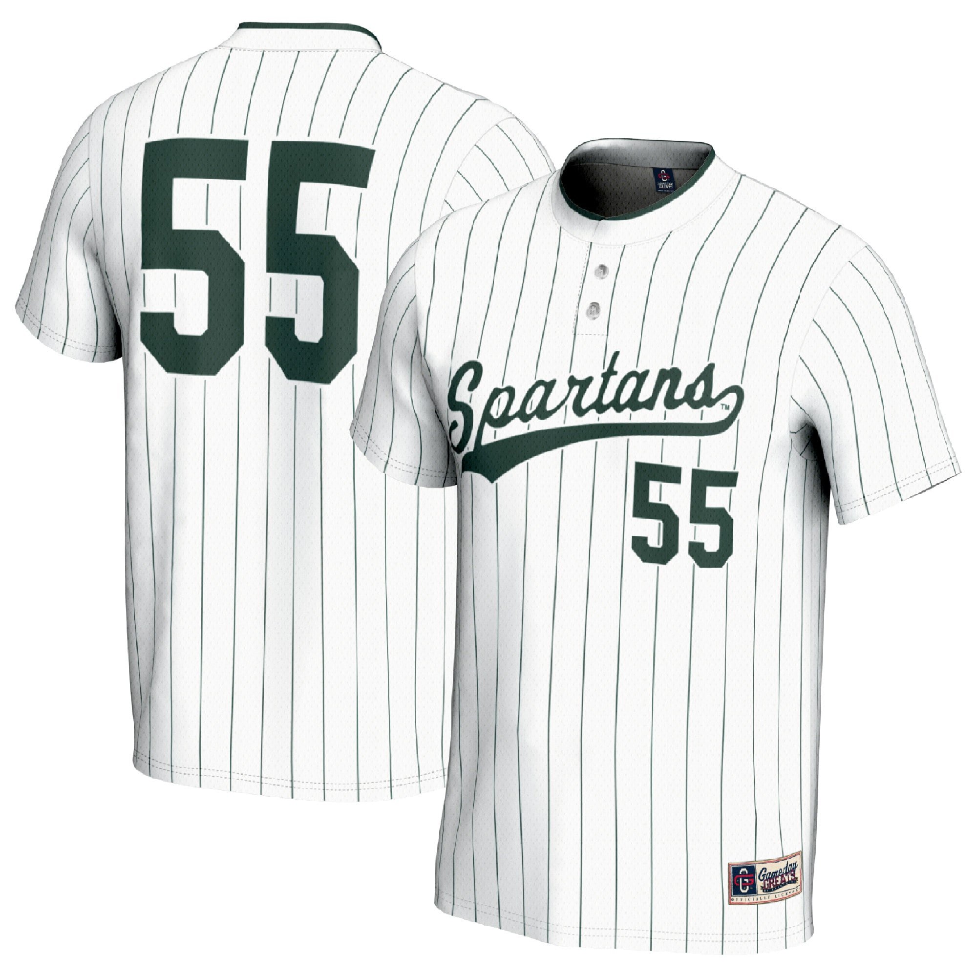 [NJP] Women's Michigan State Spartans GameDay Greats Lightweight Softball Fashion Jersey - White