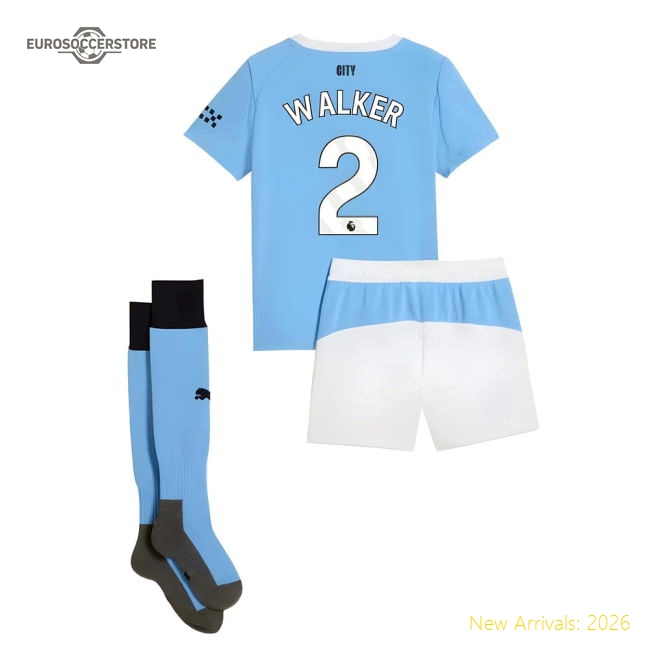 Premium Man City Mini Walker Jersey 2025-2026 Moisture-wicking