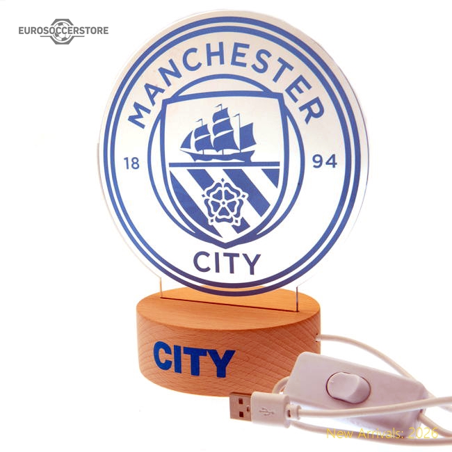 Official Manchester City Fc Led Crest Light - Premium Quality