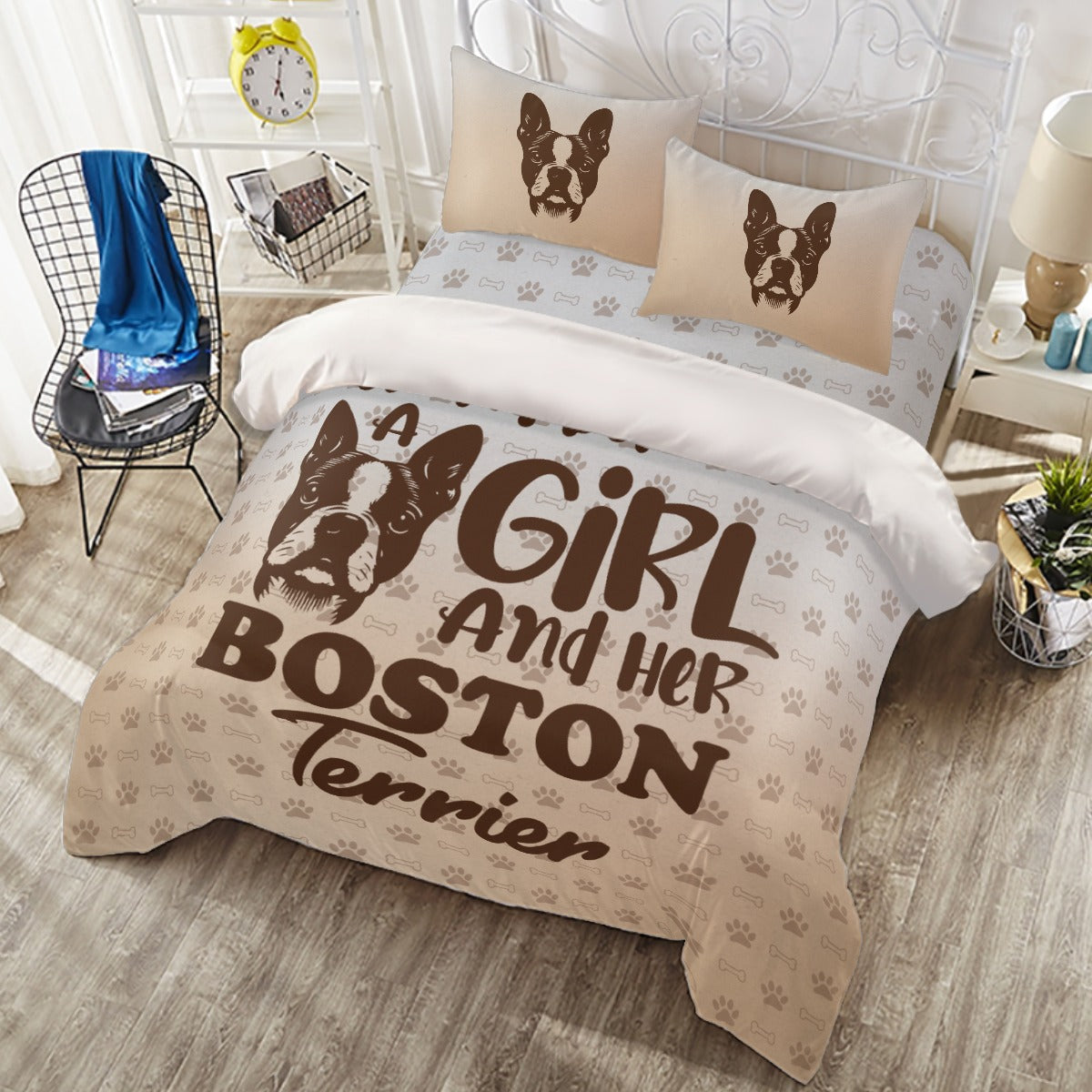 June - Duvet Cover Set for Boston Terrier lovers