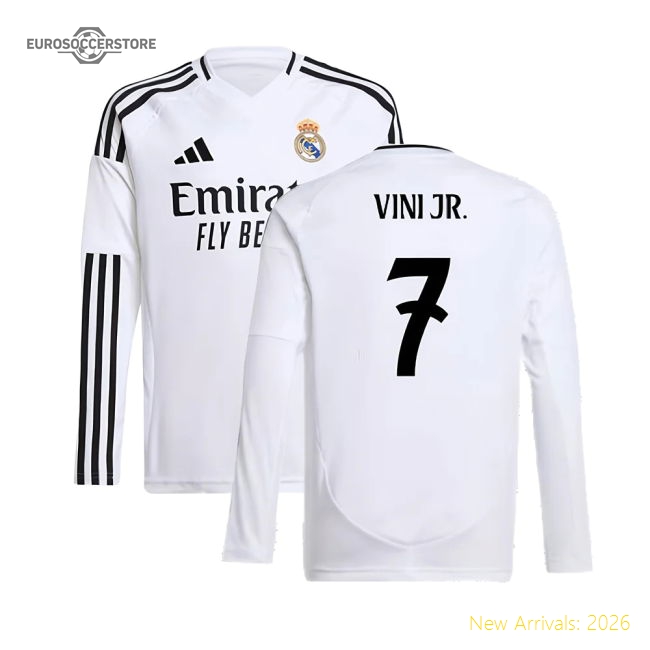 Durable Football Team Kids Vini Jr. Jersey 2024-2025 Flexible