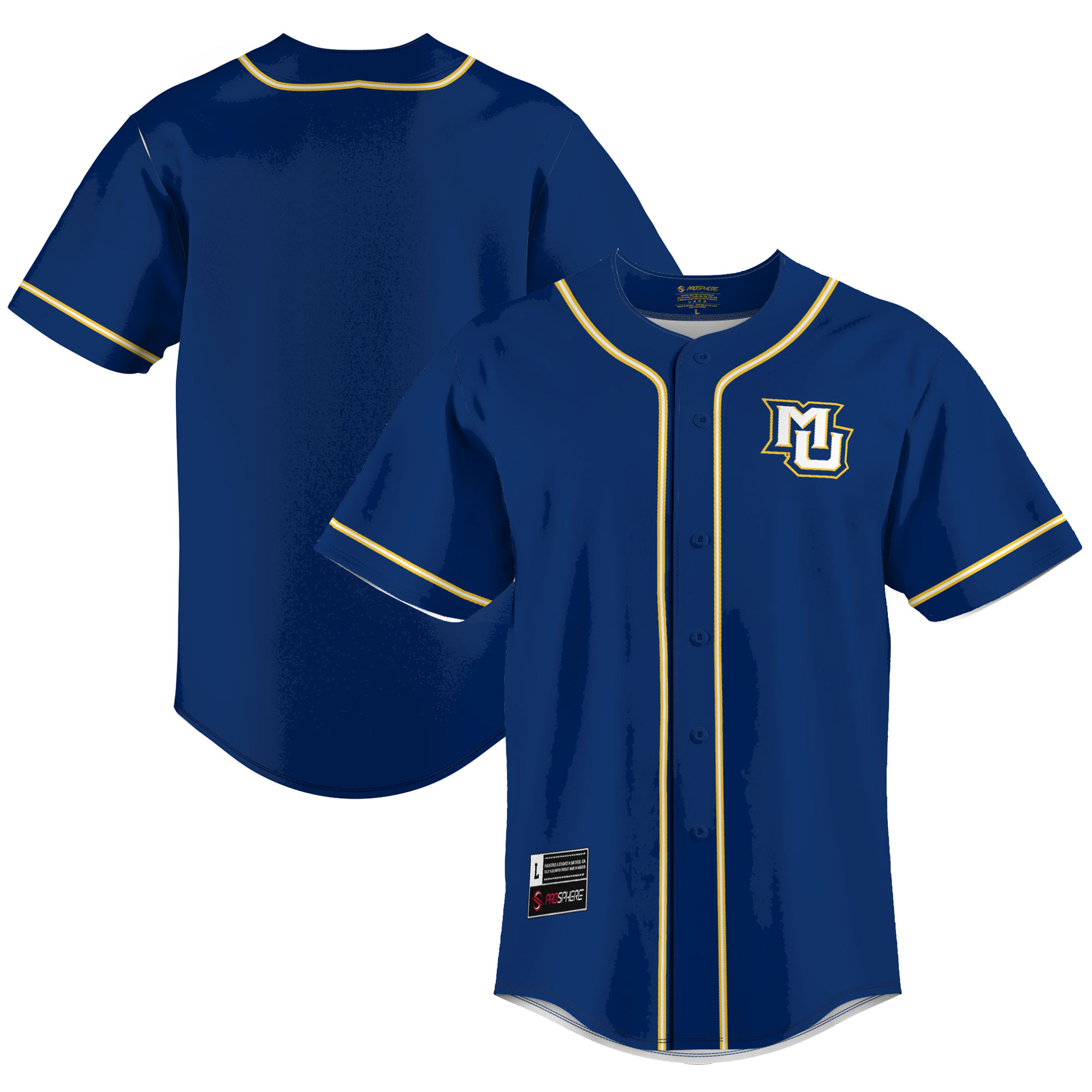 [NJP] Marquette Golden Eagles GameDay Greats Lightweight Baseball Jersey - Blue