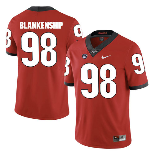 Men's UGA Bulldogs Red 2024 premium Rodrigo Blankenship #98 home