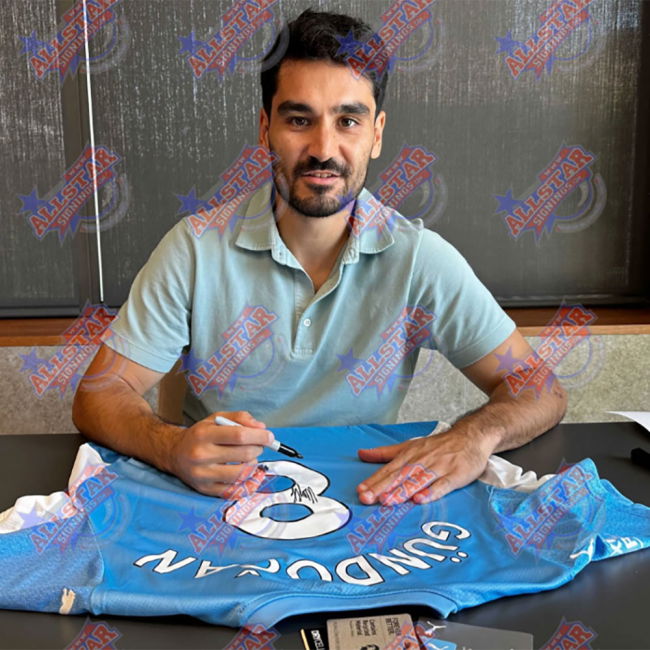 Value Pack Manchester City FC Rodri & Gundogan Signed Shirts & Meda...