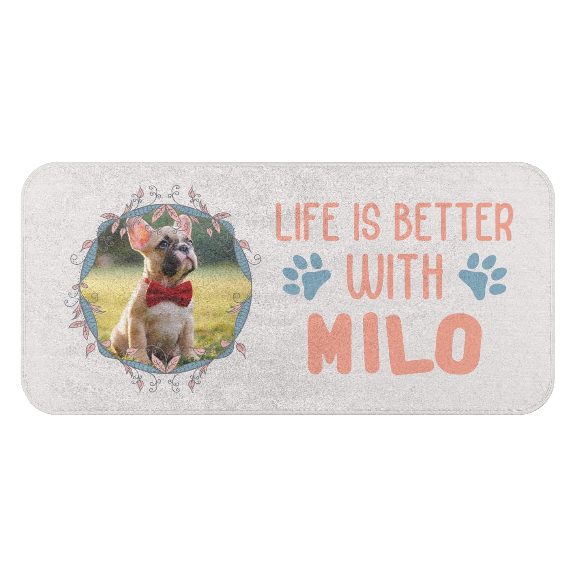 French Bulldog Personalized Frenchie Towel With Custom Name And Image Durable Dog Item
