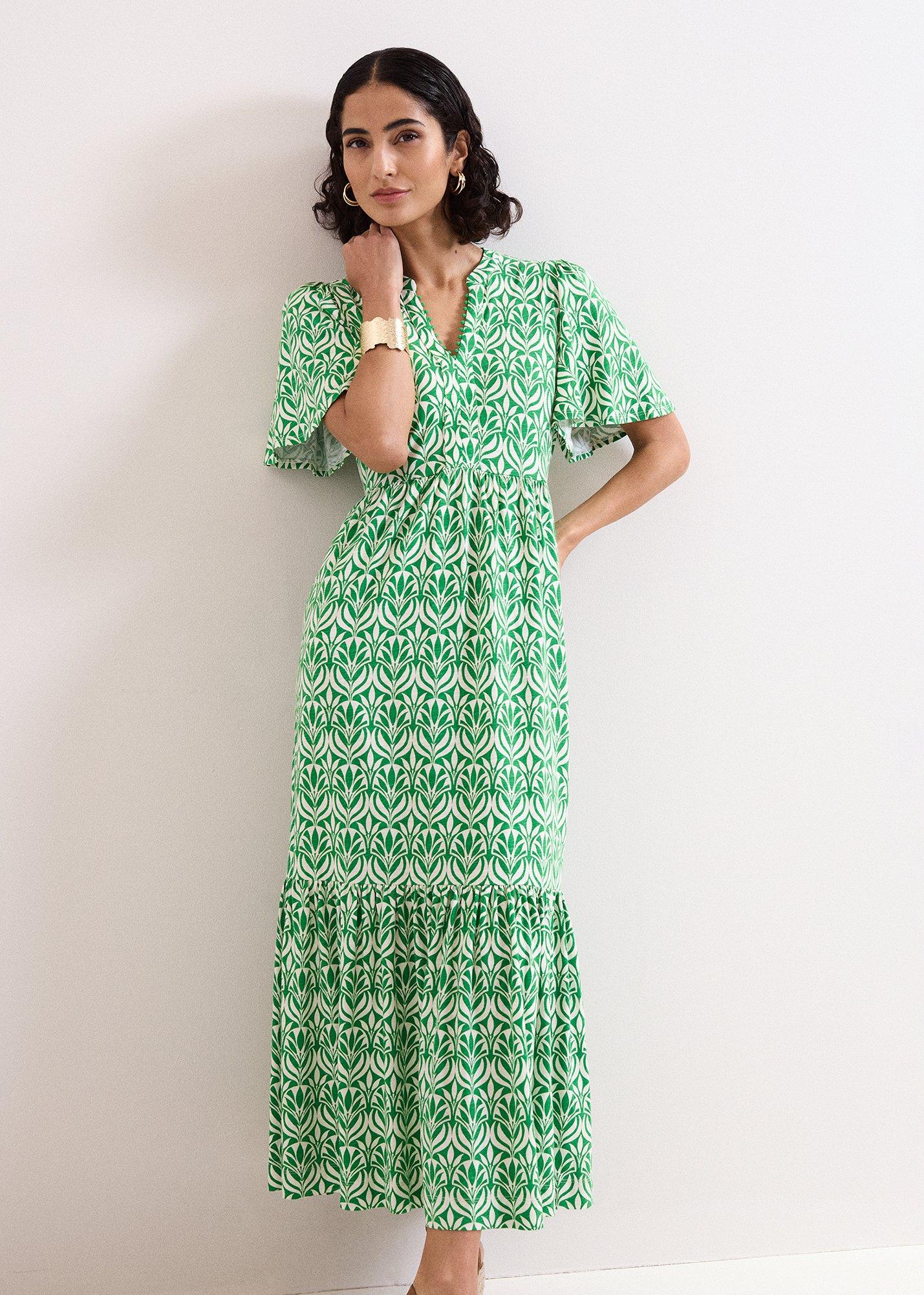 Shakira Printed Jersey Midiaxi Dress