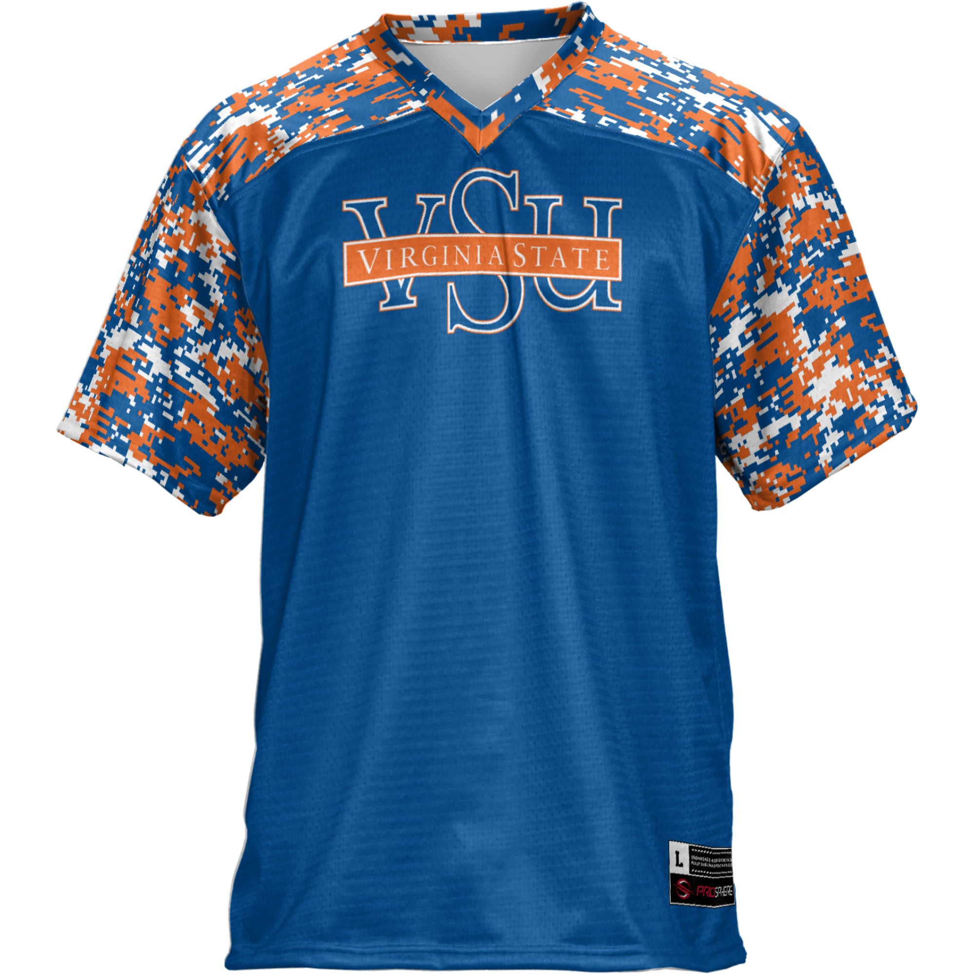 Men's Blue Virginia State Trojans Football Jersey
