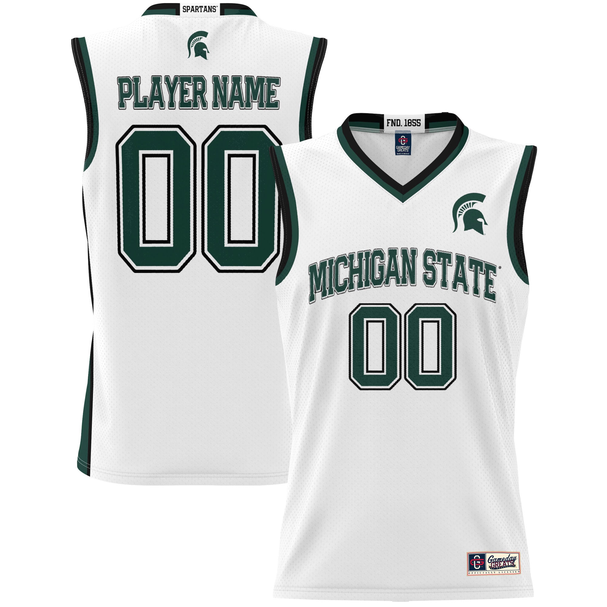[NJP] Michigan State Spartans GameDay Greats Youth NIL Pick-A-Player Lightweight Women's Basketball Jersey - White