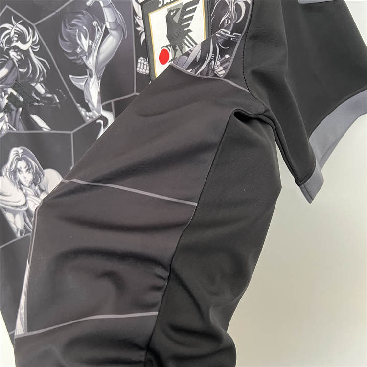 Quick Dry 2023 Japan X Saint Seiya Black Soccer Jersey Football Shirt