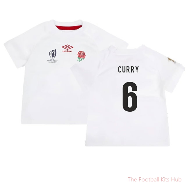 England RWC 2023 Home Replica Rugby Baby Kit (Curry 6)
