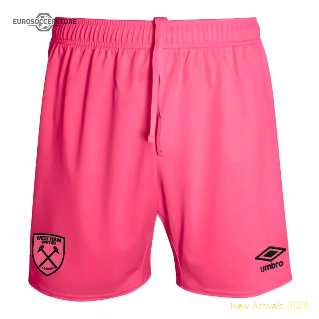 Premium 2024-2025 West Ham Goalkeeper Shorts (pink) - Kids
