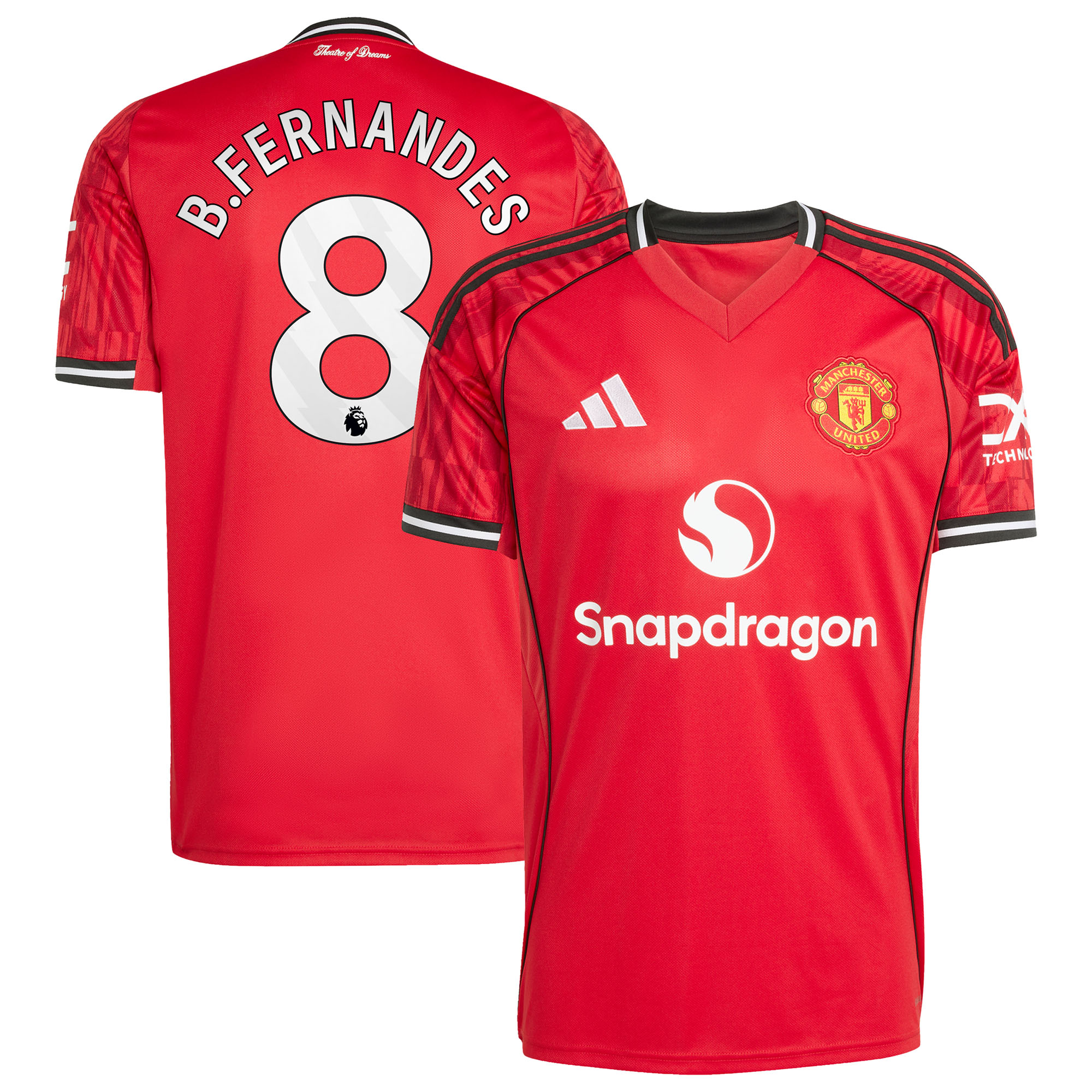 [SJH] Bruno Fernandes Manchester United Home 2025/26 Replica Player Jersey - Red