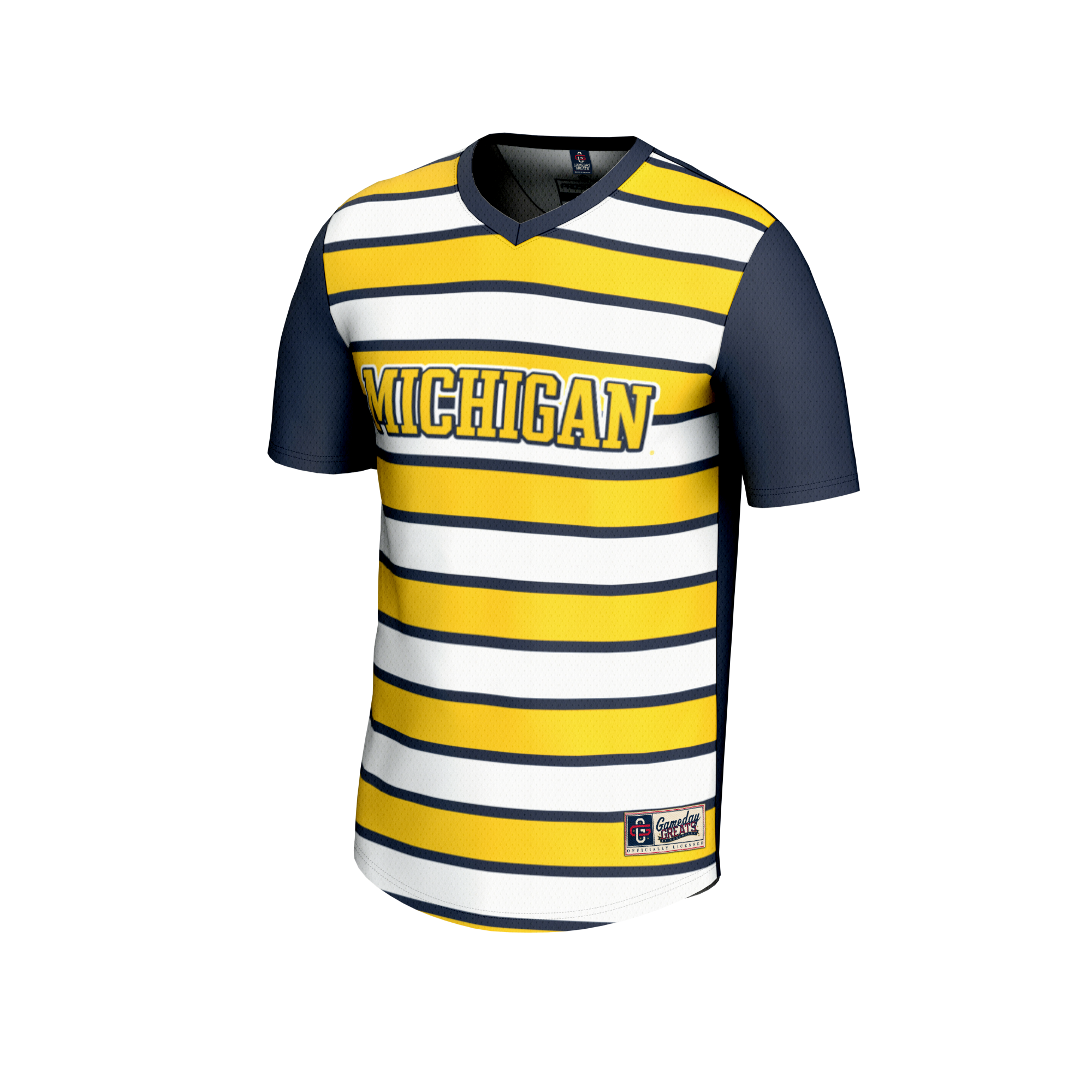 [DDG] Michigan Wolverines GameDay Greats Youth Lightweight Soccer Fashion Jersey - Navy