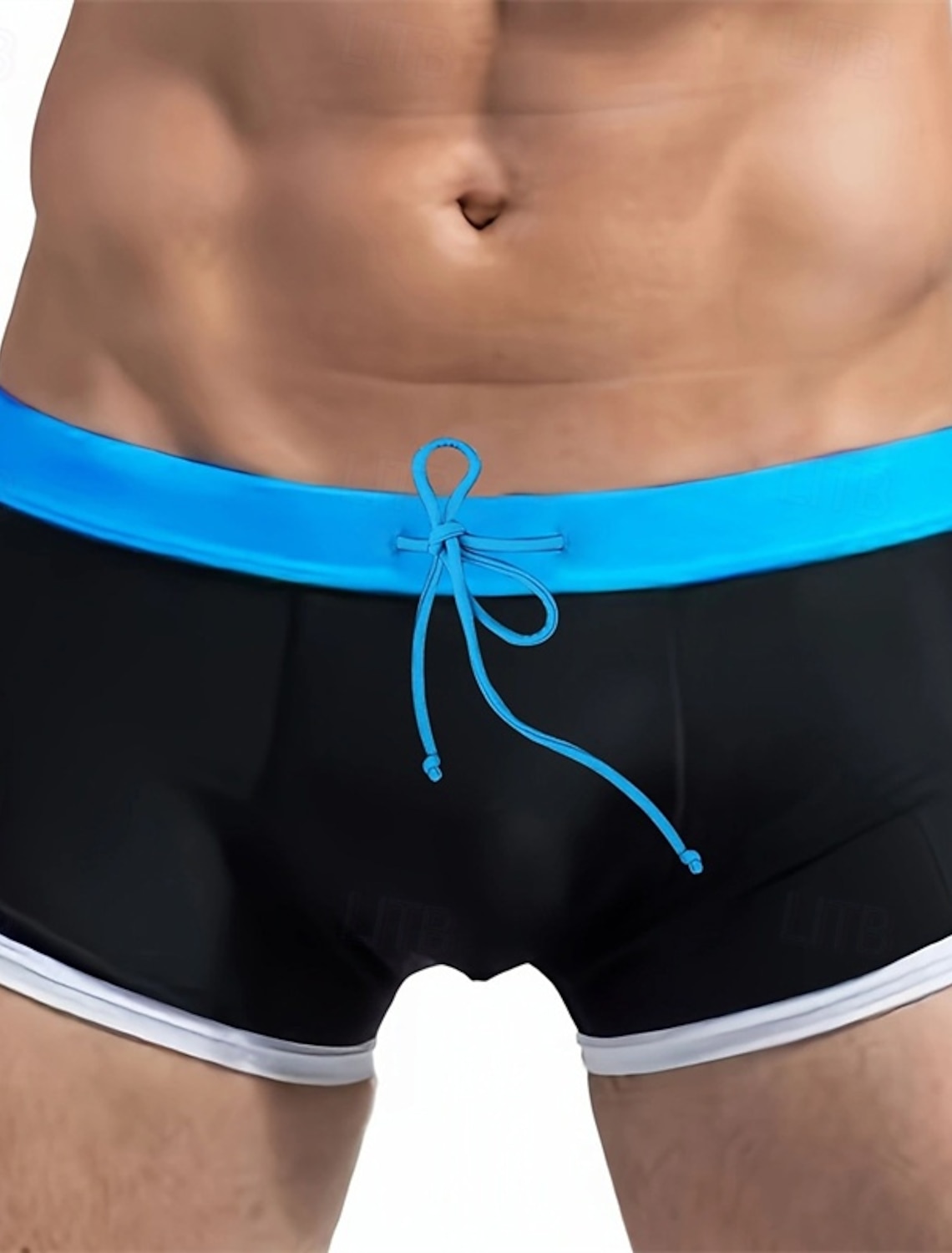 Men's Swim Shorts Swim Trunks Patchwork Drawstring Spandex Quick Dry Comfortable Breathable Swimwear Bottoms Surfing Beach Water Sports Summer