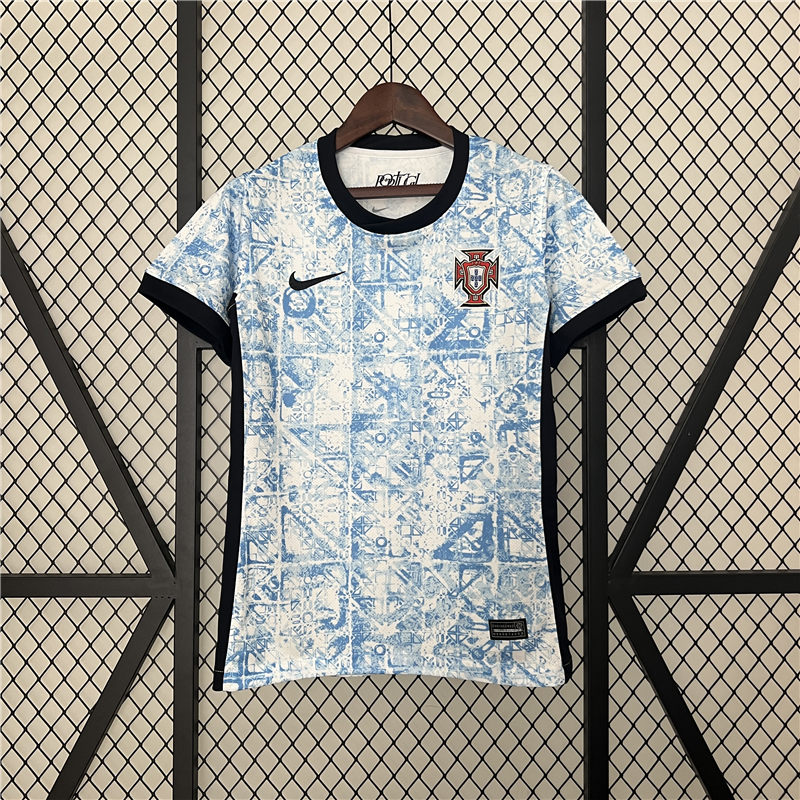 Women's UEFA Euro 2024 Portugal Away Soccer Jersey Football Shirt -