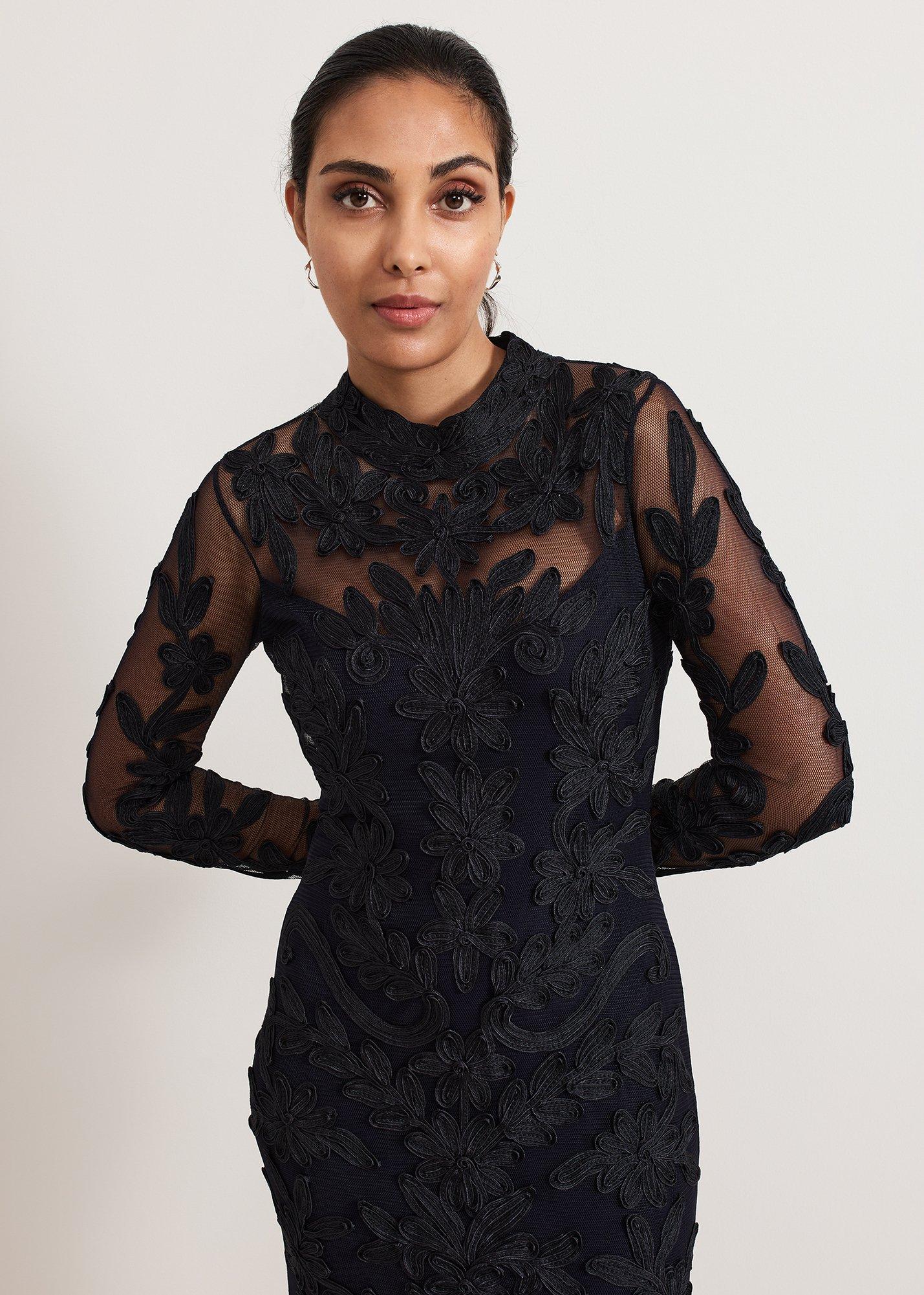 Petite Geneve Tapework Maxi Dress