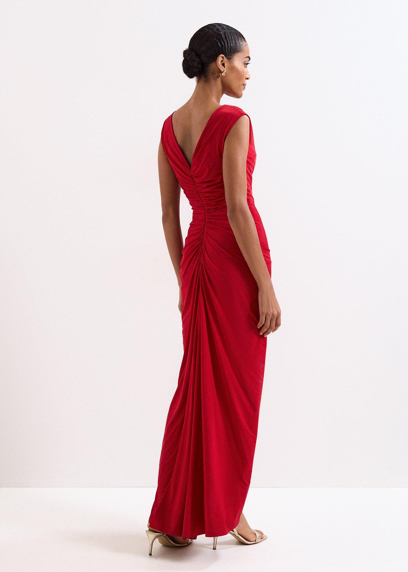 Petite Donna Red Maxi Dress