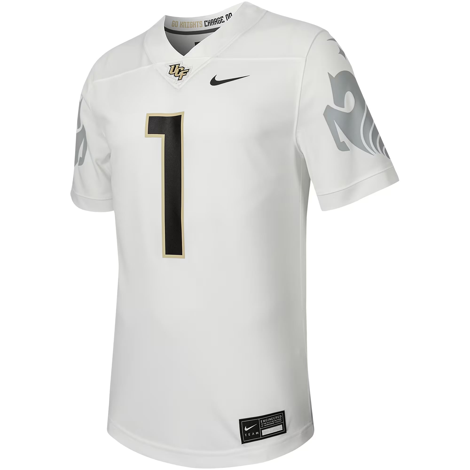 Men's #1 White UCF Knights Football Jersey