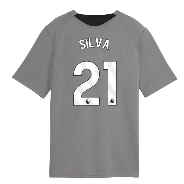 [JED] 2026-2027 Man City Training Jersey (Cast Iron) - Kids (Silva 21)