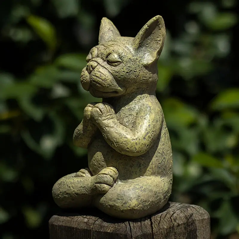 Cozy Meditating French Bulldog Statue (w112) for Daily Life