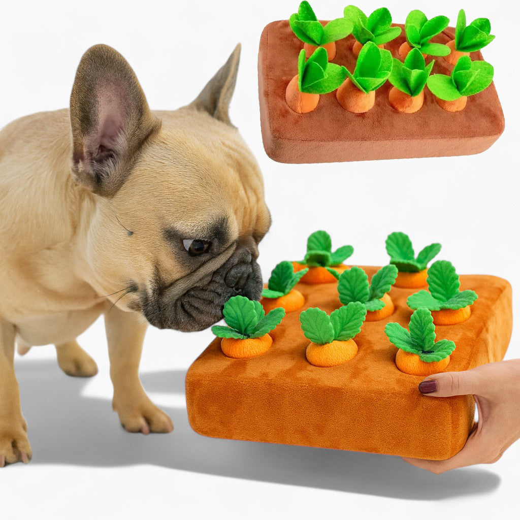 Secure-Fit Snufflepatch Frenchie Carrot Puzzle Toy – Interactive Hide...
