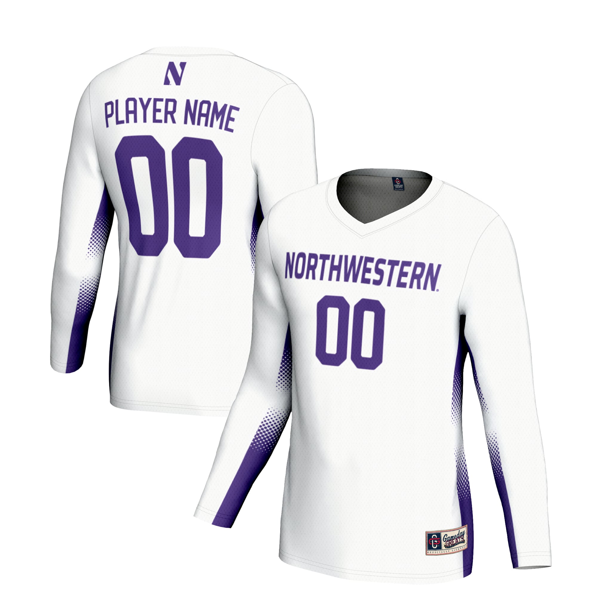 Northwestern Wildcats GameDay Greats Youth NIL Pick-A-Player Lightweight Women's Volleyball Jersey - C White