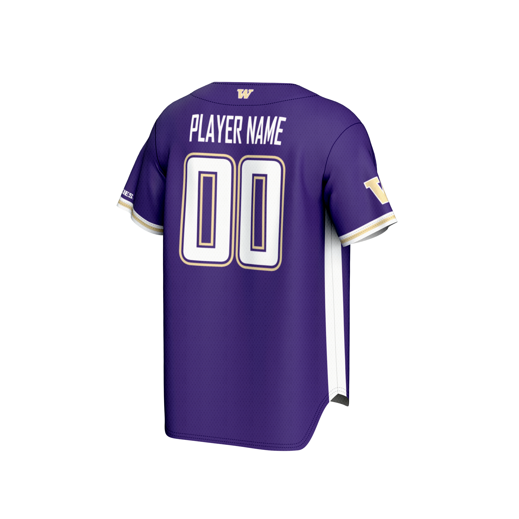 [NJP] Washington Huskies GameDay Greats NIL Pick-A-Player Lightweight Baseball Jersey - Purple