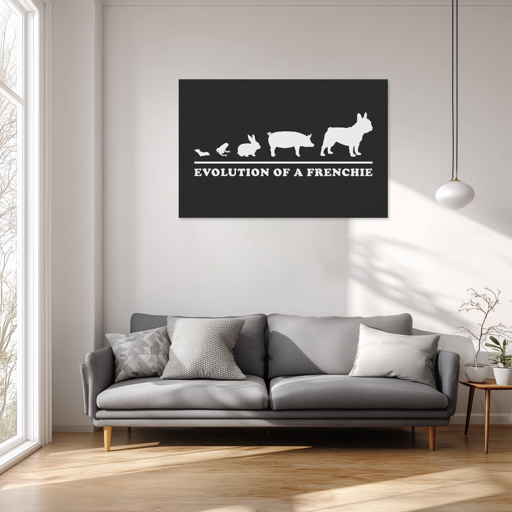 Elaine - Adorable Frenchie canvas Wall Art