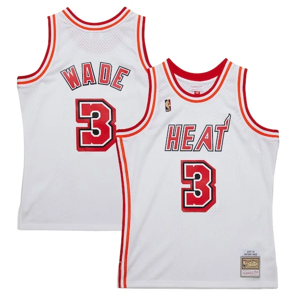 Dwyane Wade MIA Swingman Jersey - retro Basketball - White athletic