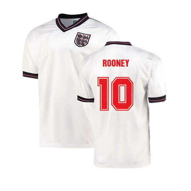 Cost-effective England 1986 Home World Cup Finals Retro Shirt (ROONEY 10) Online Shop