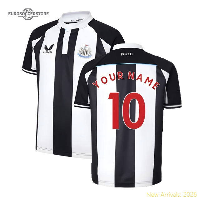 Newcastle United 2024-25 Home Fan Version For Kids Name) Game Day Jersey
