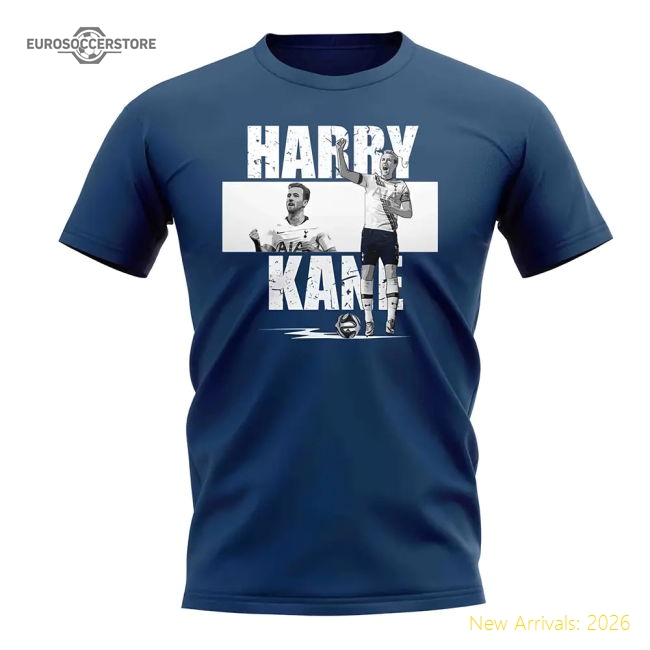 Harry Kane Player Collage T-shirt (navy) - Captain Fantastic