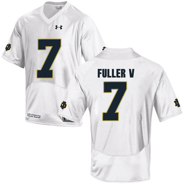 Men's Notre Dame ND White 2024 stitched Will Fuller #7 performance