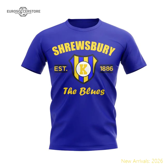 Shrewsbury Established Football T-shirt (blue) - Premium Quality