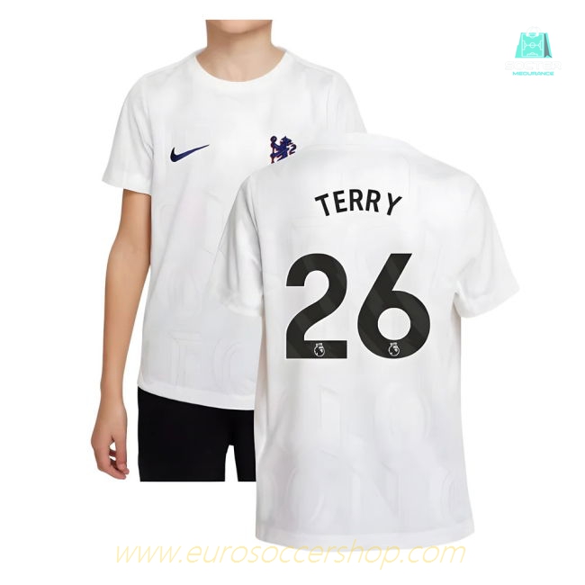 2025-2026 Chelsea Pre-Match Shirt (White) - Kids (Terry 26)
