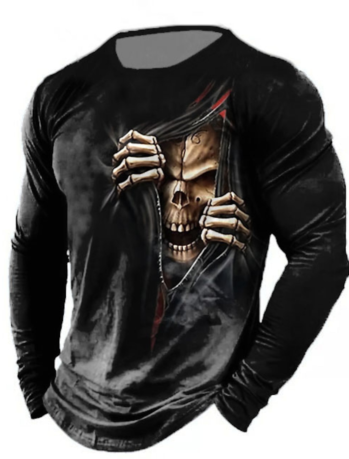 4th of July 2026 250th Memorial Day Men's Patriotic Vintage Distressed Patriot Graphic 3D Print American Flag National Flag Veteran Crew Neck Long Sleeve T-Shirt