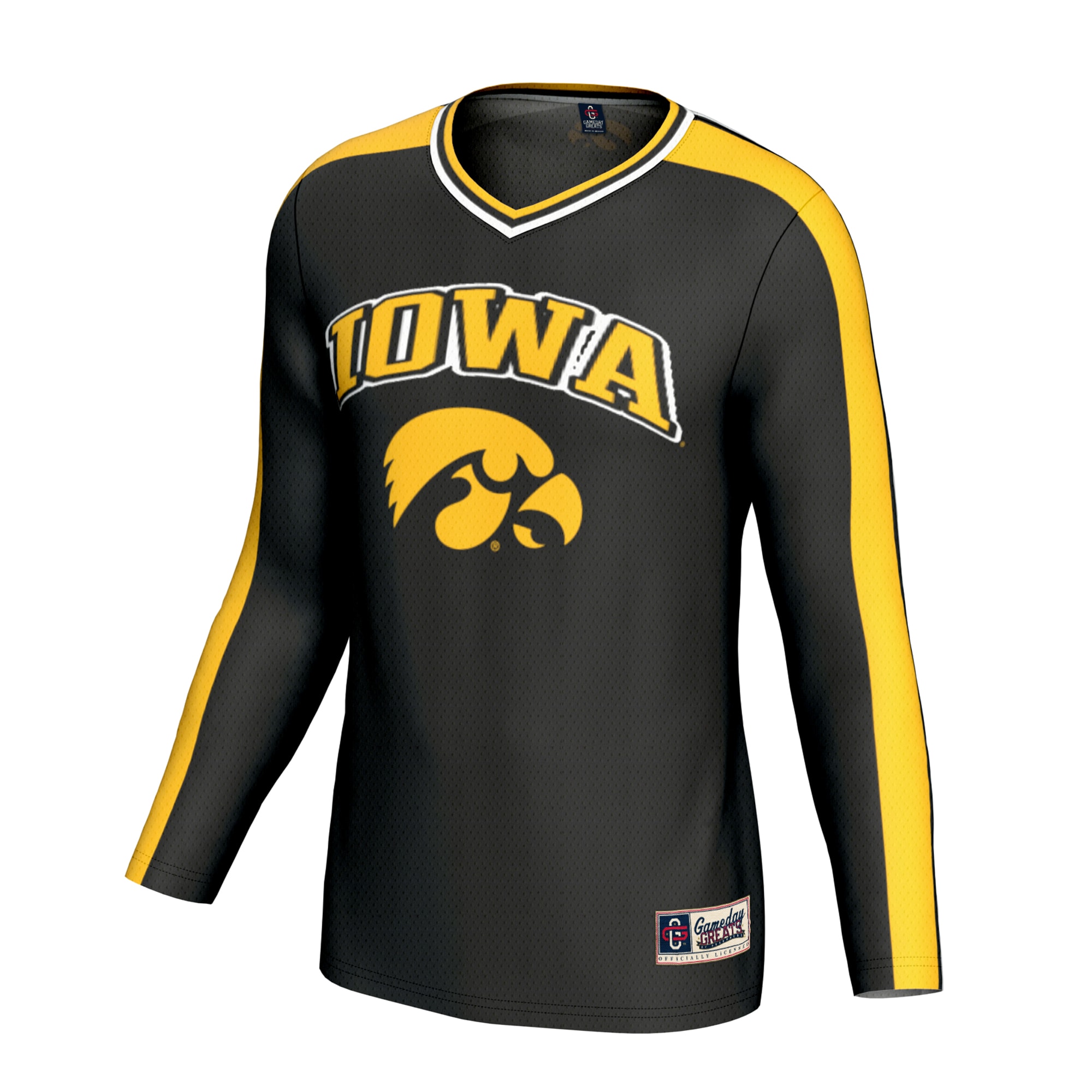 [DDG] Iowa Hawkeyes GameDay Greats Unisex Lightweight Collegiate Volleyball Fashion Jersey - Black
