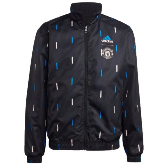 2022-2023 Man United Anthem Jacket (Black) | Player Issue