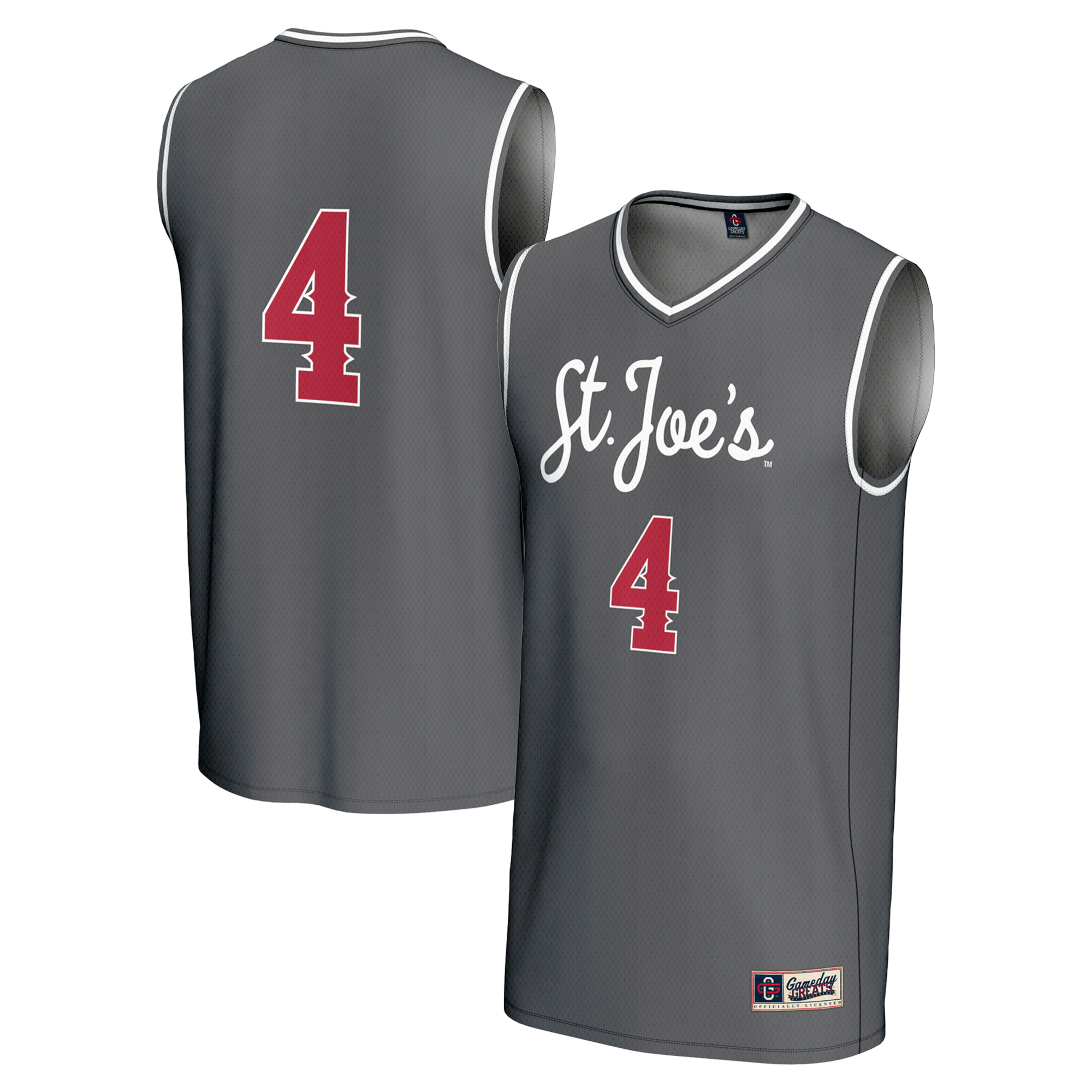 [NJP] Saint Joseph's Hawks GameDay Greats Unisex Lightweight Basketball Fashion Jersey - Gray