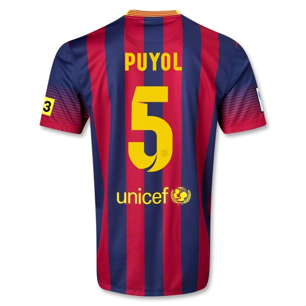 1314 Barcelona 5 PUYOL Home Shirt - Official Replica 3037