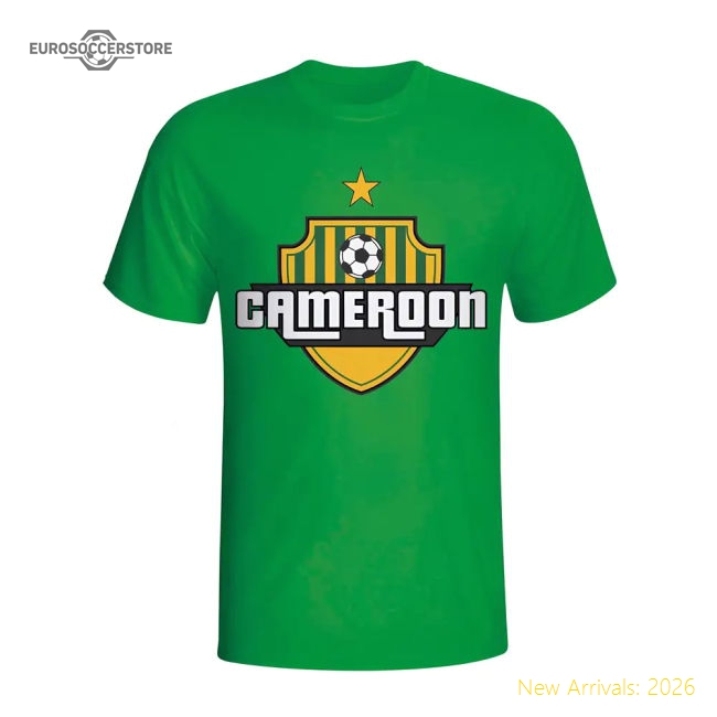 Cameroon National Team Country Logo T-shirt (green) - Supporter Edition