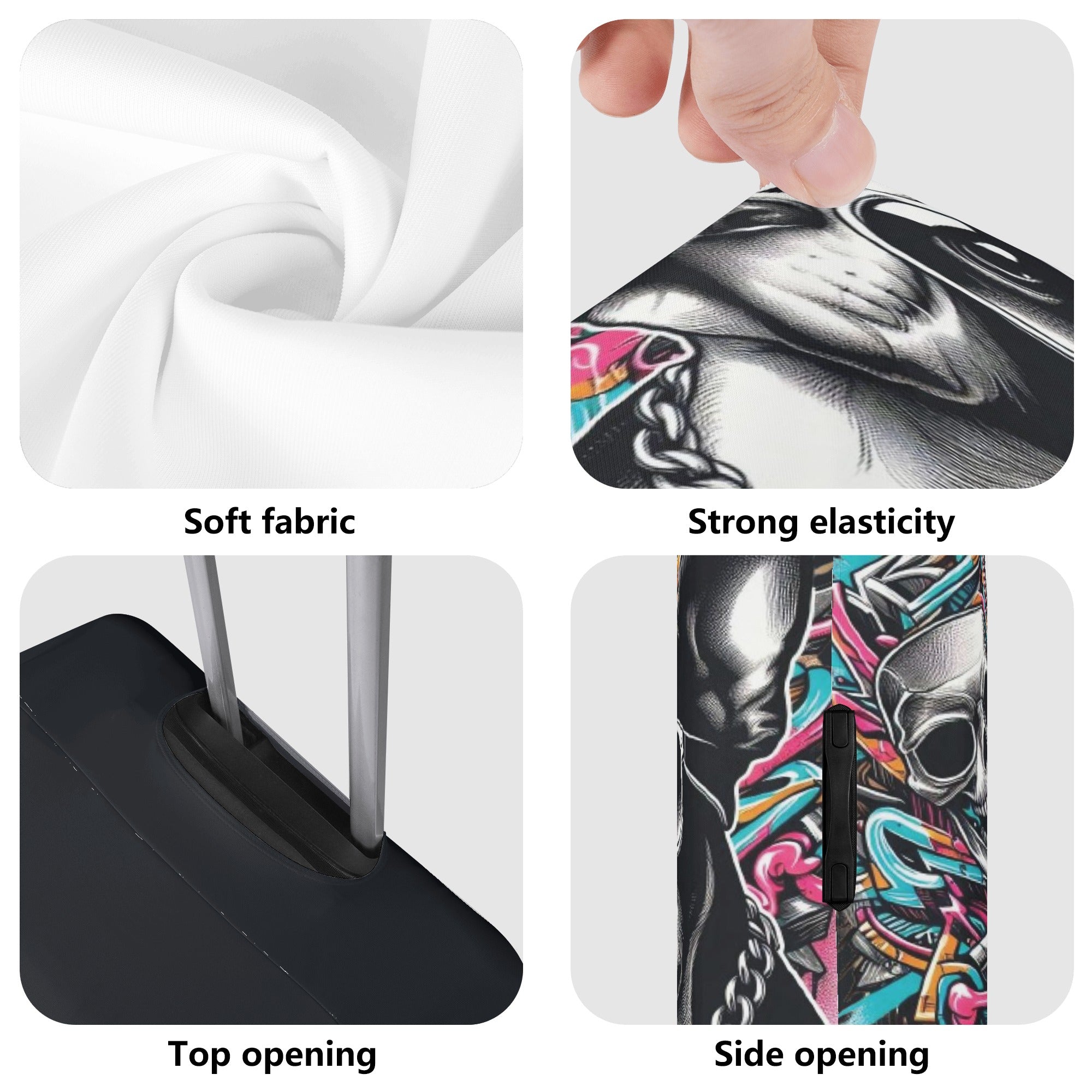 French Bulldog Molly Luggage Cover For Boston Terrier Lovers Durable Dog Item