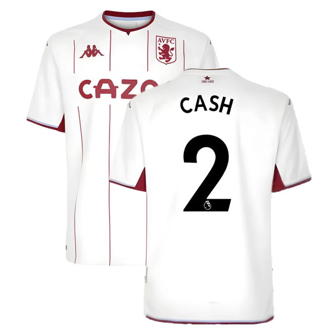 Official Football Aston Villa Away Shirt Cash #2 Professional Grad...