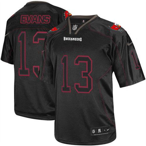 Authentic NFL T B Buccaneers #13 Mike Evans Black Lights Out Jersey