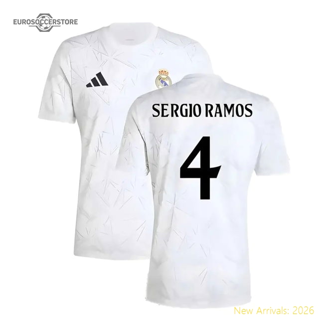 Real Madrid Sergio Ramos Top-tier Home Jersey Performance Fabric
