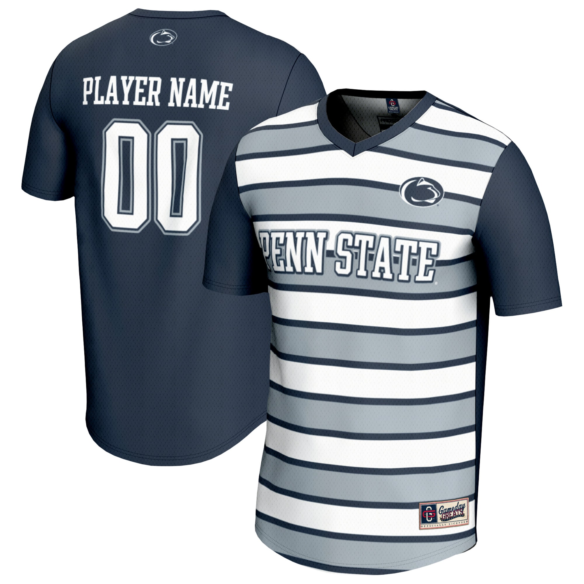 [LK] Penn State Nittany Lions GameDay Greats Unisex NIL Pick-A-Player Collegiate Women's Soccer Lightweight Fashion Jersey - Navy